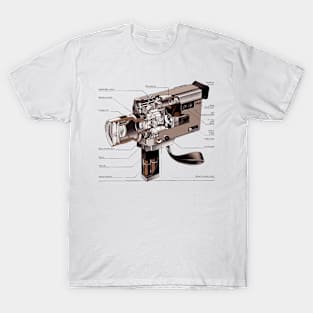 Super 8 Camera Exploded View T-Shirt